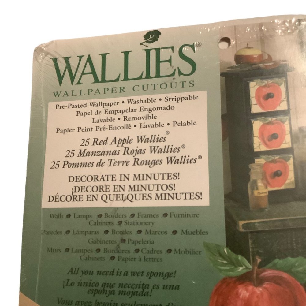 Wallies‎ Wallpaper Cutouts 3" Apples Style 12104 Decor Prepasted Just Wet 25